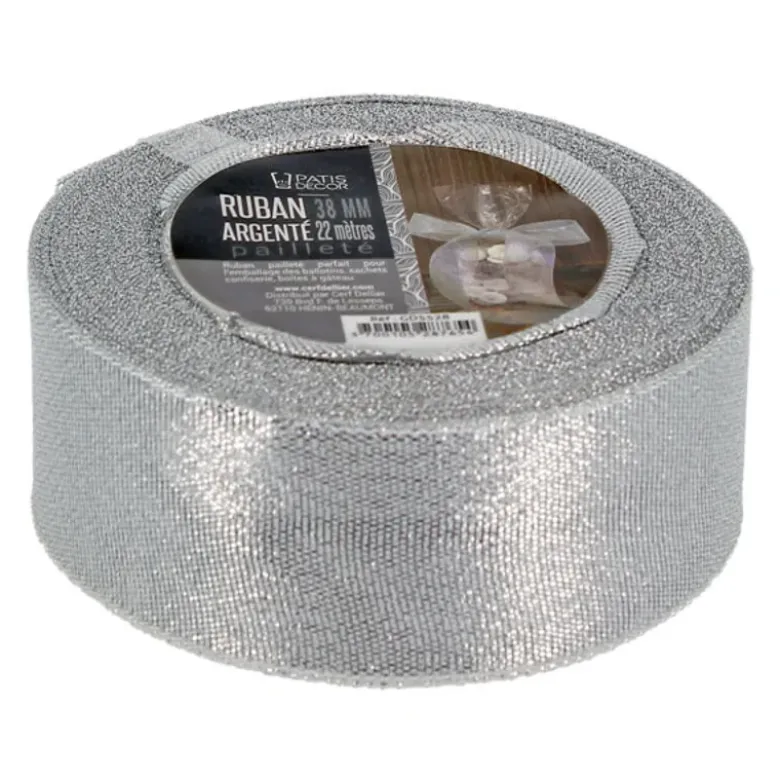 Ruban pailleté 38 mm d'épaisseur - 22 m
