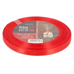 Ruban rouge satiné - 22 m
