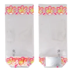 5 sachets fond carton œufs de Pâques + liens- 10 x 22 cm
