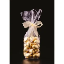 Sachets polypropylène 10 x 22cm fond carton + liens (x10)