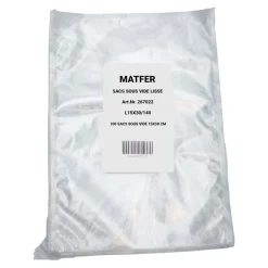 100 sacs sous-vide lisse 90 microns 15 x 40 cm