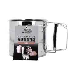 Saupoudreuse inox avec tamis et poignée