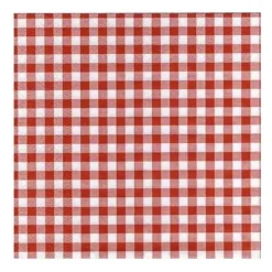 50 Serviettes de table vichy rouge