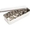 set de 5 mini-boîtes japonaises inox pour mise en place