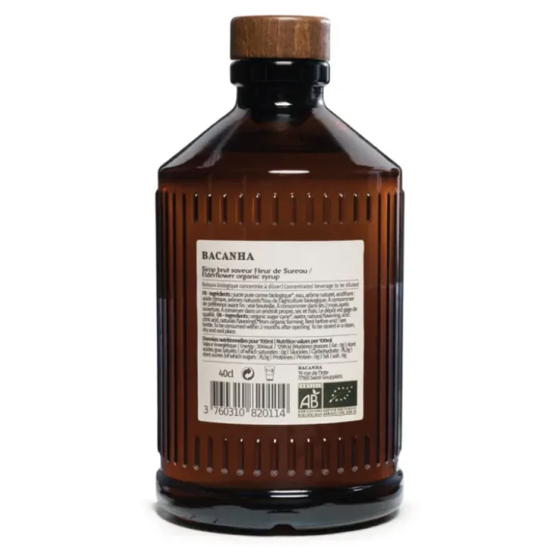 Sirop de fleur de sureau bio brut - 400 ml