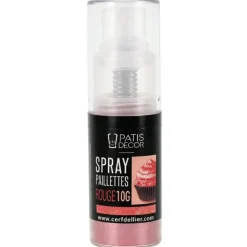 Spray de paillettes rouges 10g
