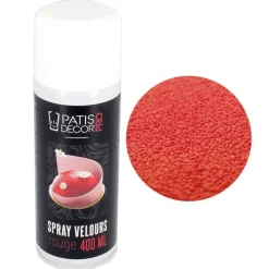 Spray velours rouge à base de beurre de cacao 400mL