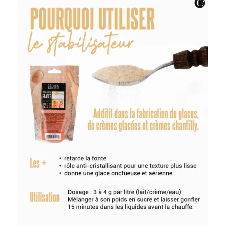 Stabilisateur pour glace 125 g
