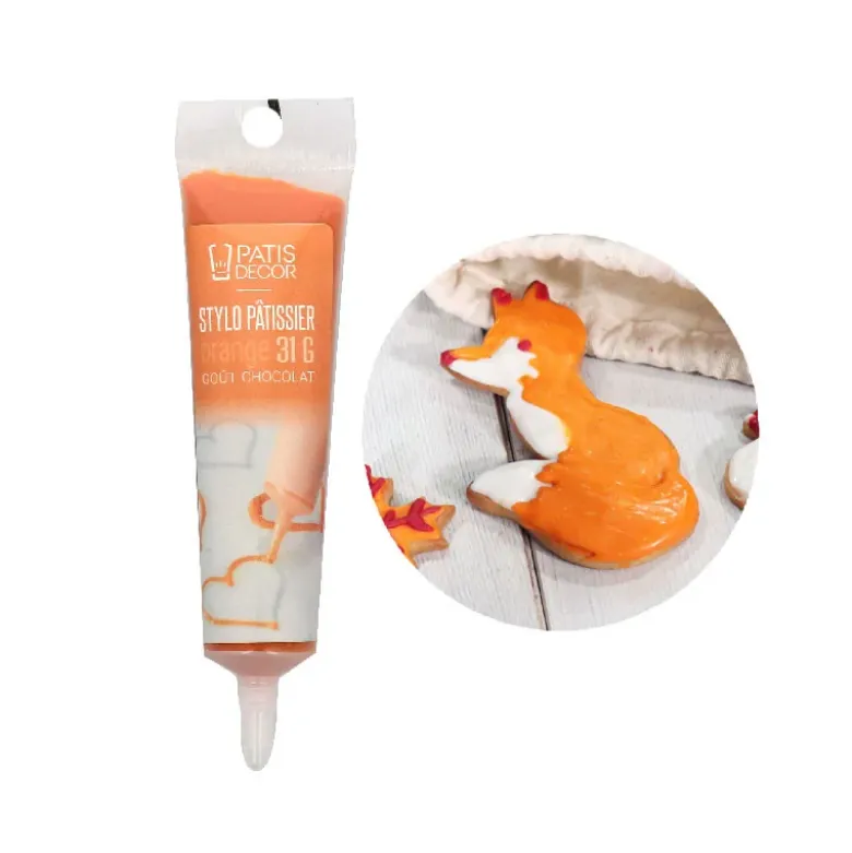 Stylo pâtissier orange goût chocolat - DDM 05/26