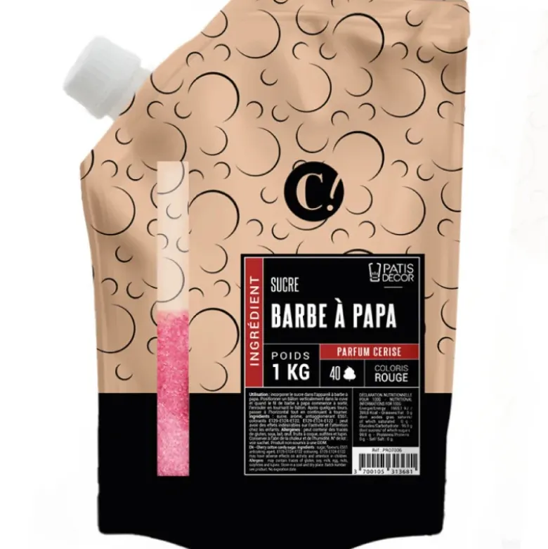 Sucre barbe à papa parfum cerise