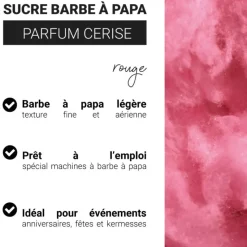 Sucre barbe à papa parfum cerise