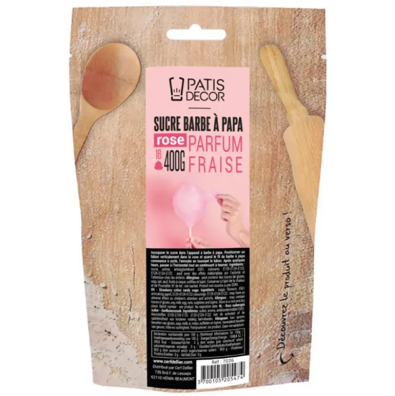 Sucre barbe à papa parfum fraise