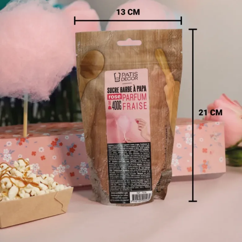 Sucre barbe à papa parfum fraise