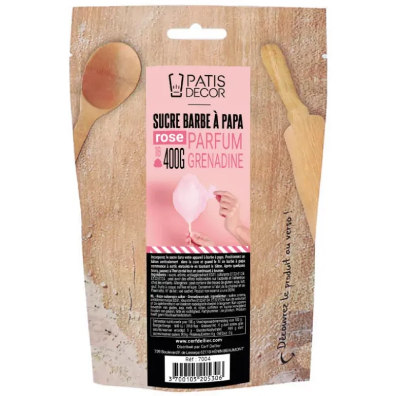 Sucre barbe à papa parfum grenadine