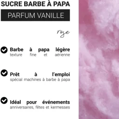 Sucre barbe à papa parfum vanille