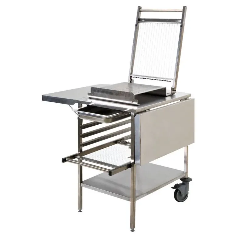 table mobile inox pour guitare 71x61x85 cm