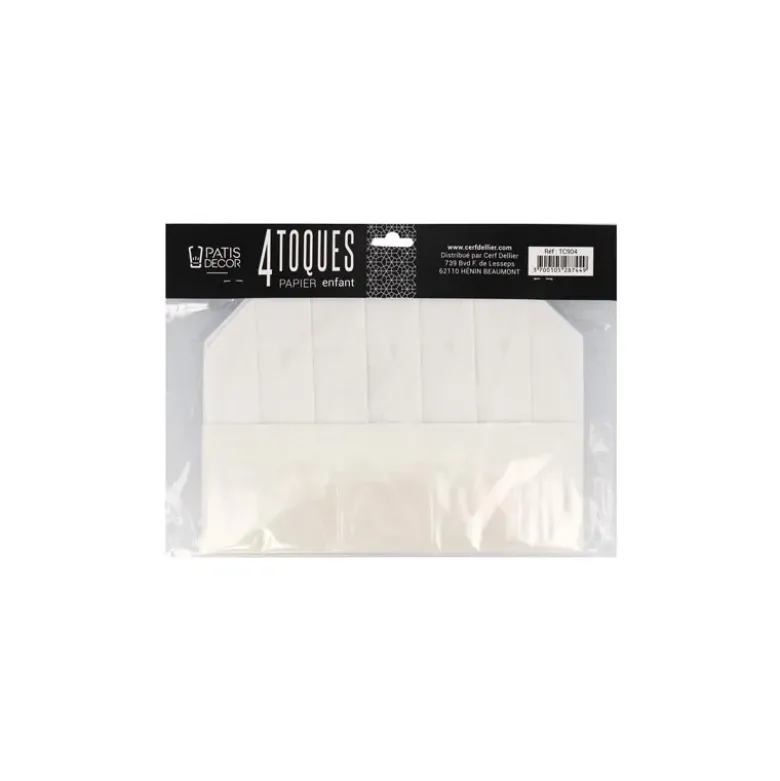 Toque en papier plissé pour enfant (x 4)