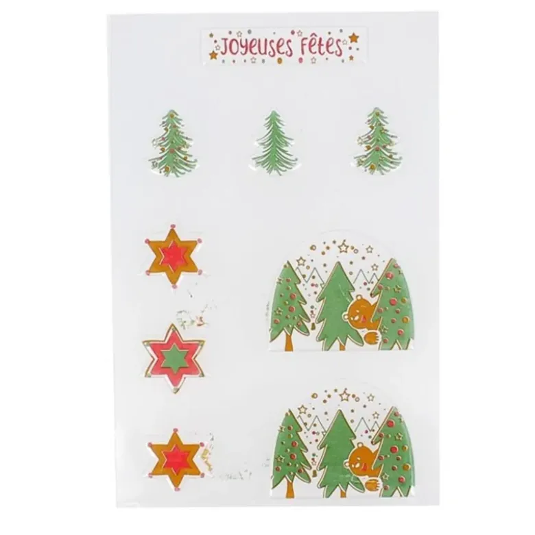 Transfert chocolat thème Noël Ourson