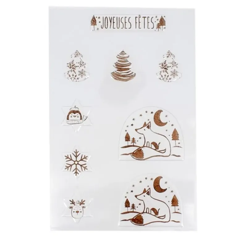 Transfert chocolat thème Noël Renard