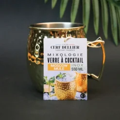 Verre à cocktail "moscow mule" en acier inoxydable